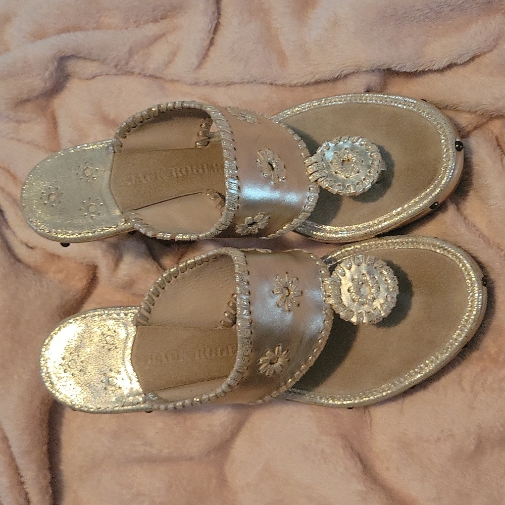 Gold Jack Roger's Wedge sz 10